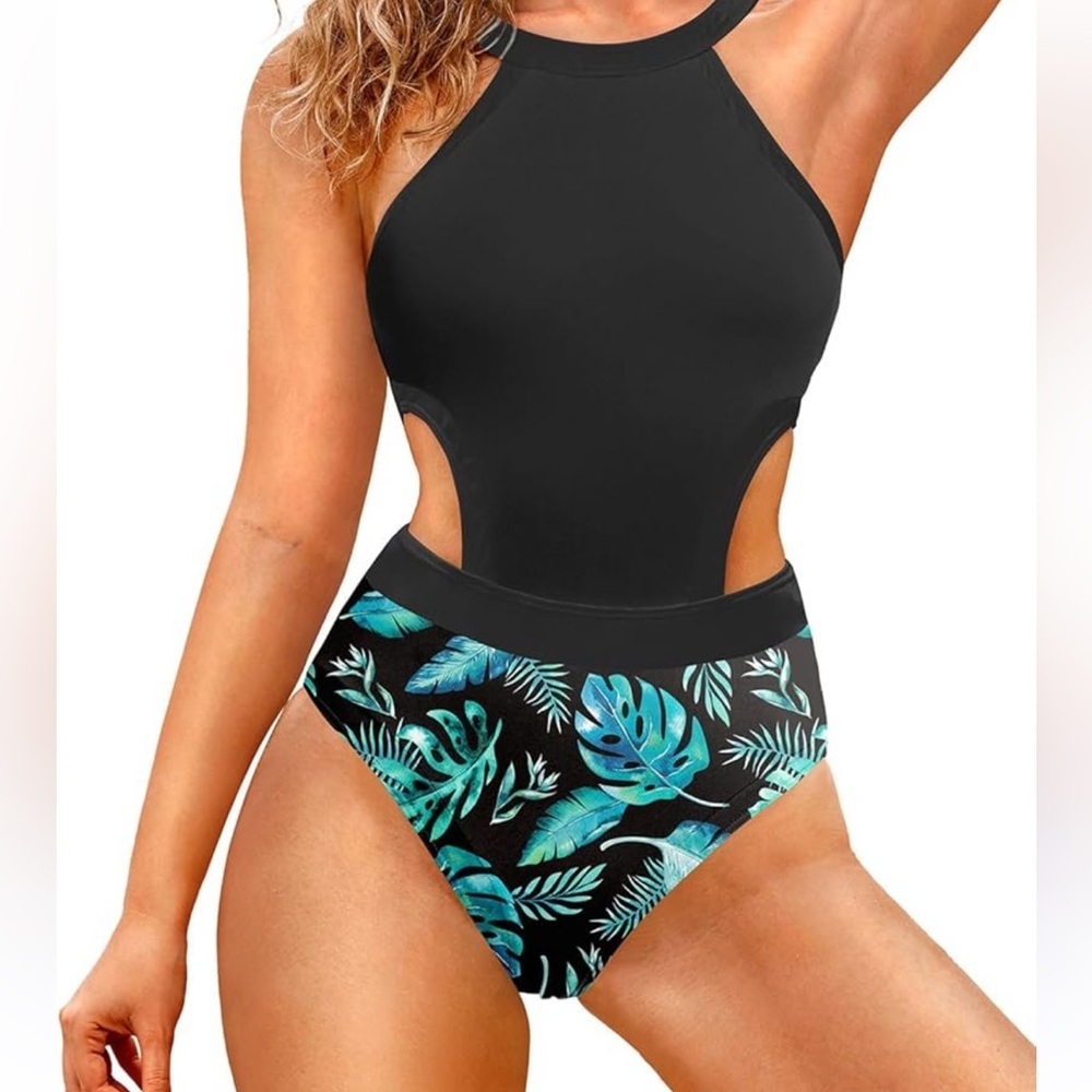 Holipick Women's One Piece Swimsuit High Neck Tummy Control Bathing Suits 🆕